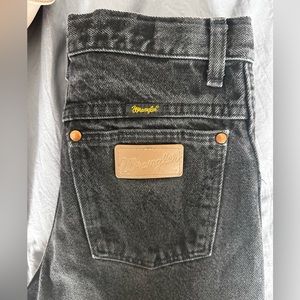 Wrangler black straight legged jeans
